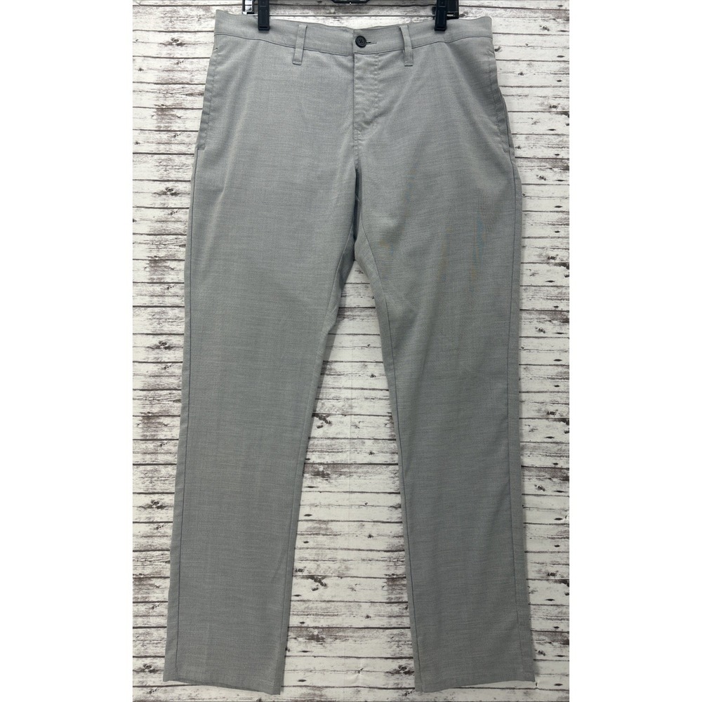 Travis Mathew Men's Performance 5-Pocket Golf Pants Gray Micro Check 34x32